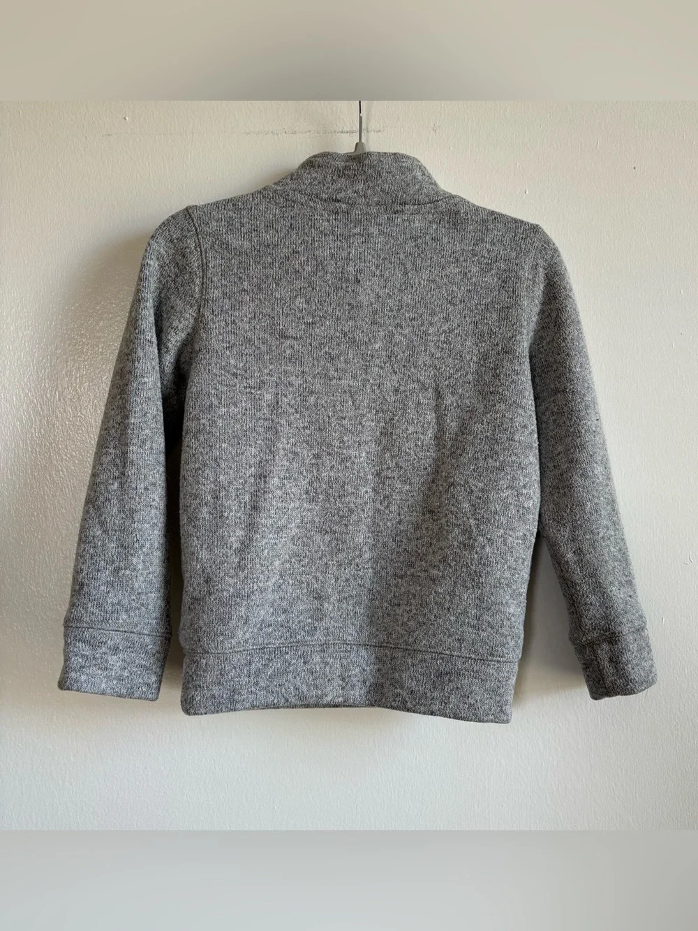 GAP Toddler Gray Fleece 1/4 Zip Mock Neck Long Sleeve Pullover 5 Years